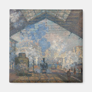 Claude Monet - Außenansicht des Bahnhofs Saint-Laz Magnet
