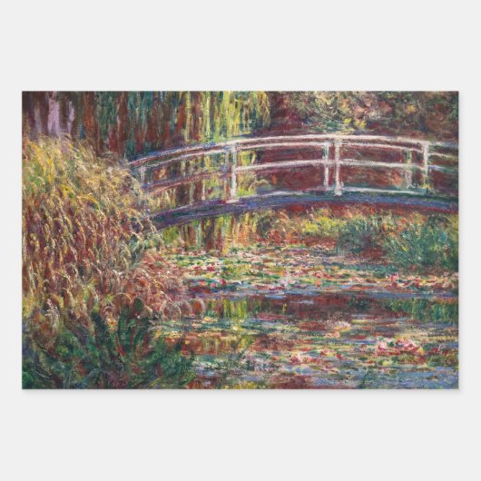Claude Monet - Auswahl der Meisterwerke der Wasser Geschenkpapier Set (Vorderseite)