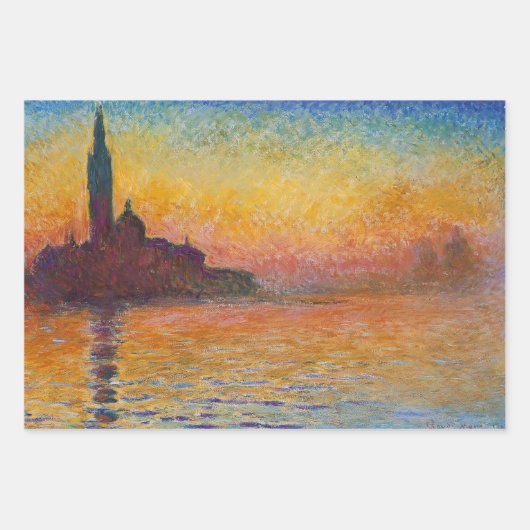 Claude Monet - Auswahl der Meisterwerke in Venedig Geschenkpapier Set (Vorderseite)