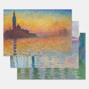 Claude Monet - Auswahl der Meisterwerke in Venedig Geschenkpapier Set