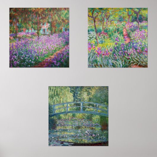 Claude Monet - Auswahl von Giverny Masterpiece Bilderwand Sets (Vorderseite)