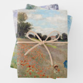 Claude Monet - Auswahl von Mohnfeldern Geschenkpapier Set (Beispiel)