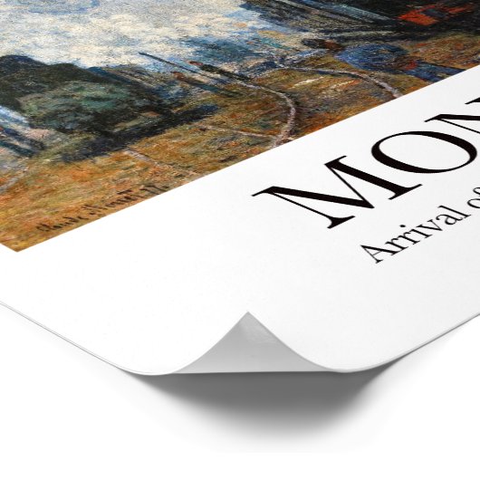 Claude Monet Bahnhof Poster (Ecke)