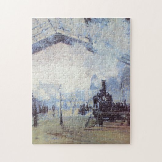 Claude Monet Bahnhof Puzzle (Vertikal)