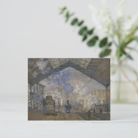 Claude Monet - Bahnhof Saint-Lazare Postkarte (Stehend Vorderseite)