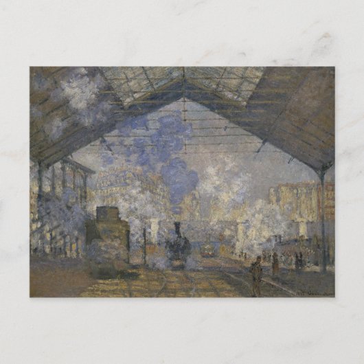 Claude Monet - Bahnhof Saint-Lazare Postkarte (Vorderseite)