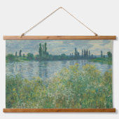 Claude Monet Banks of the Seine French Old Art Wandteppich Mit Holzrahmen (Vorne)