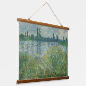 Claude Monet Banks of the Seine French Old Art Wandteppich Mit Holzrahmen (Gewinkelt)
