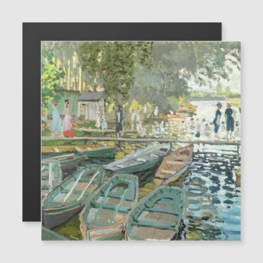 Claude Monet. Bathers in La Grenouillère Magnetkarte (Vorne/Hinten)