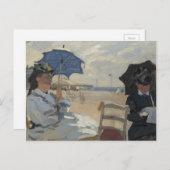 Claude Monet Beach Scene Postkarte (Vorne/Hinten)