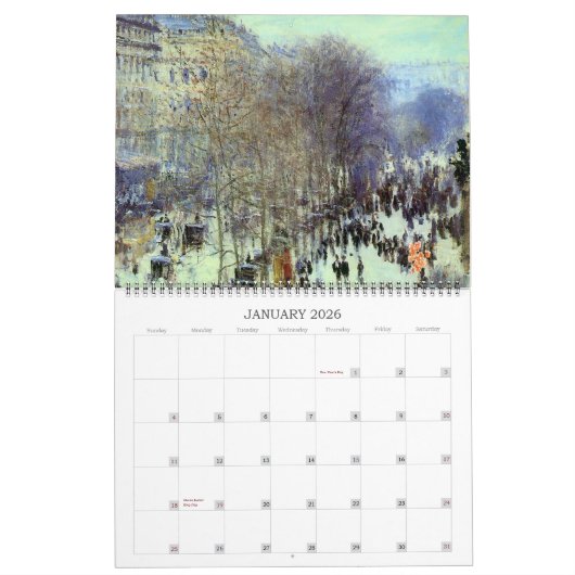 Claude Monet Beautiful Landschaftlich Fine Art Kalender (Jan 2026)
