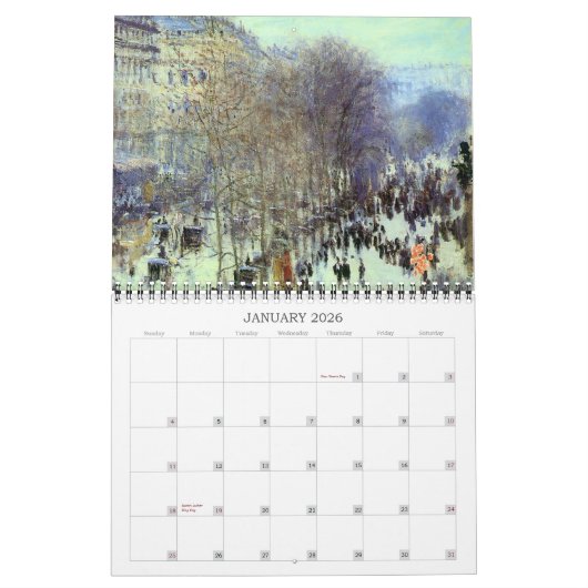 Claude Monet Beautiful Landschaftlich Fine Art Kalender (Jan 2026)