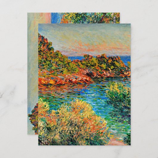 Claude Monet - bei Monte Carlo, Postkarte (Vorne/Hinten)