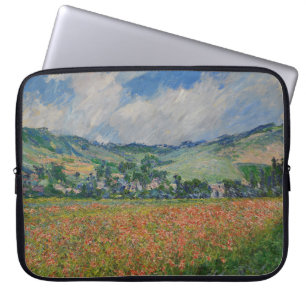 Claude Monet beim Malen, Mohnfeld bei Giverny Laptopschutzhülle