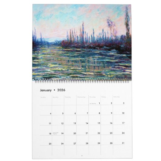 Claude Monet Bester Kalender für Kunstmalerei 2014 (Jan 2026)