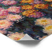 Claude Monet - Bett der Chrysanthemen Poster (Ecke)
