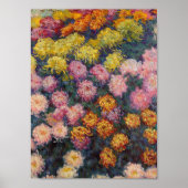 Claude Monet - Bett der Chrysanthemen Poster (Vorne)