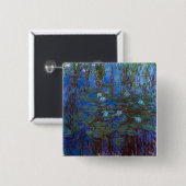 Claude Monet - Blaue Seerosen Button (Vorne & Hinten)