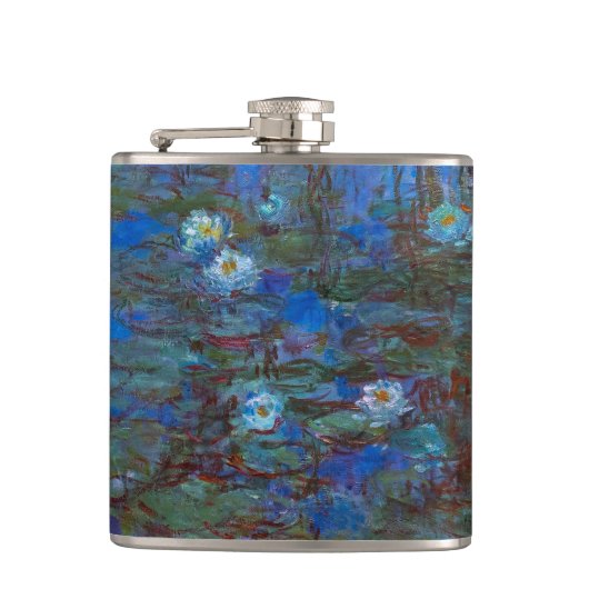 Claude Monet - Blaue Seerosen Flachmann (Vorderseite)
