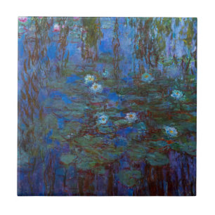 Claude Monet - Blaue Seerosen Fliese