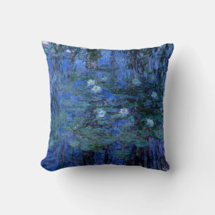 Claude Monet Blaue Seerosen Kissen