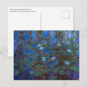 Claude Monet - Blaue Seerosen Postkarte