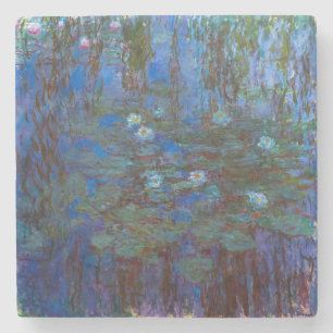 Claude Monet - Blaue Seerosen Steinuntersetzer