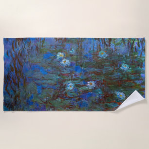 Claude Monet - Blaue Seerosen Strandtuch