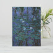 Claude Monet - Blaue Wasserläufe Einladung (Stehend Vorderseite)