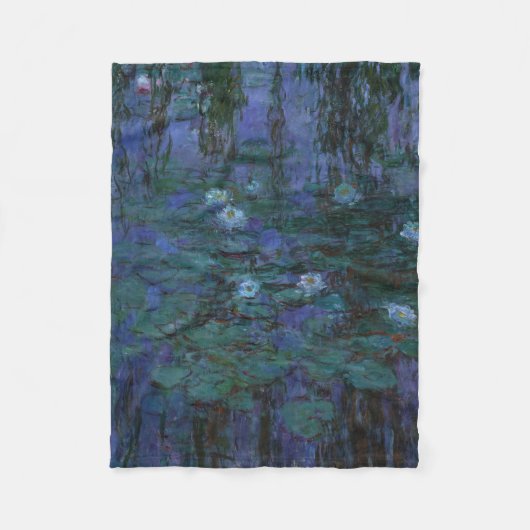 Claude Monet - blaues Wasser-Lilien Fleecedecke (Vorderseite)