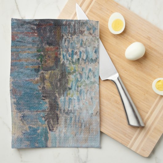 Claude Monet - Blick auf Amsterdam Geschirrtuch (Viertel Falte)