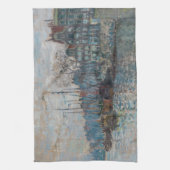 Claude Monet - Blick auf Amsterdam Geschirrtuch (Vertikal)