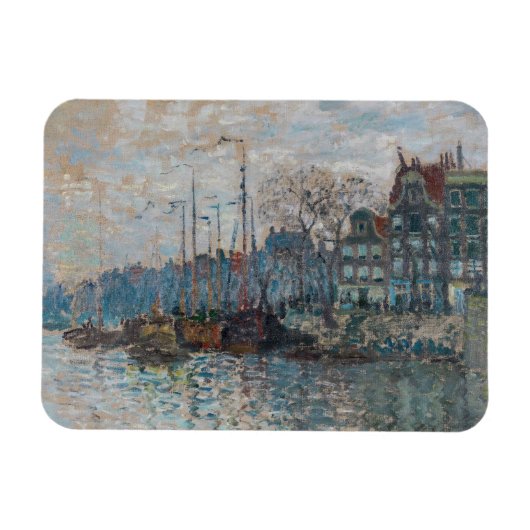 Claude Monet - Blick auf Amsterdam Magnet (Horizontal)
