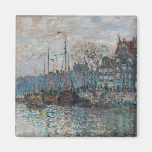 Claude Monet - Blick auf Amsterdam Magnet