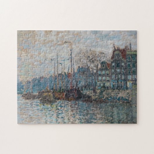 Claude Monet - Blick auf Amsterdam Puzzle (Horizontal)