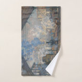 Claude Monet - Blick auf den Bahnhof Saint-Lazare Badhandtuch Set (Handtuch)
