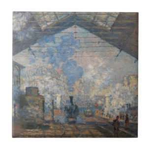 Claude Monet - Blick auf den Bahnhof Saint-Lazare Fliese