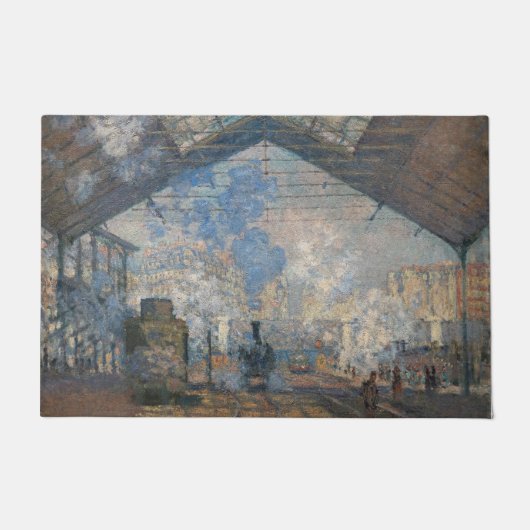 Claude Monet - Blick auf den Bahnhof Saint-Lazare Fußmatte (Vorderseite)