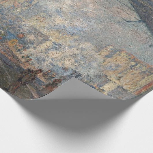 Claude Monet - Blick auf den Bahnhof Saint-Lazare Geschenkpapier (Ecke)