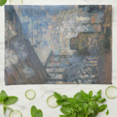 Claude Monet - Blick auf den Bahnhof Saint-Lazare Geschirrtuch (Gefaltet)