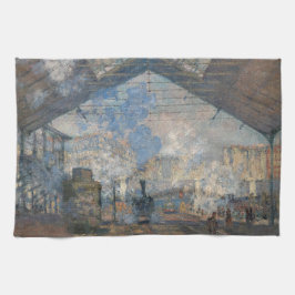 Claude Monet - Blick auf den Bahnhof Saint-Lazare Geschirrtuch