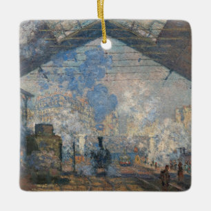 Claude Monet - Blick auf den Bahnhof Saint-Lazare Keramikornament
