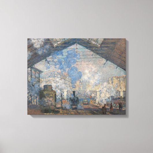 Claude Monet - Blick auf den Bahnhof Saint-Lazare Leinwanddruck (Vorderseite)