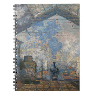Claude Monet - Blick auf den Bahnhof Saint-Lazare Notizblock