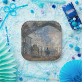 Claude Monet - Blick auf den Bahnhof Saint-Lazare Pappteller (Party)