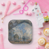 Claude Monet - Blick auf den Bahnhof Saint-Lazare Pappteller (Party)