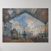 Claude Monet - Blick auf den Bahnhof Saint-Lazare Poster (Vorne)