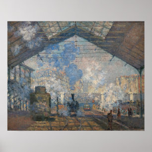 Claude Monet - Blick auf den Bahnhof Saint-Lazare Poster