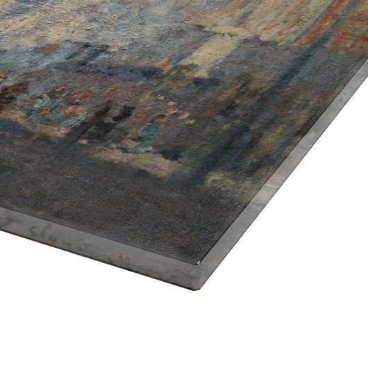 Claude Monet - Blick auf den Bahnhof Saint-Lazare Schneidebrett (Ecke)