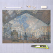 Claude Monet - Blick auf den Bahnhof Saint-Lazare Seidenpapier (Handwerk)